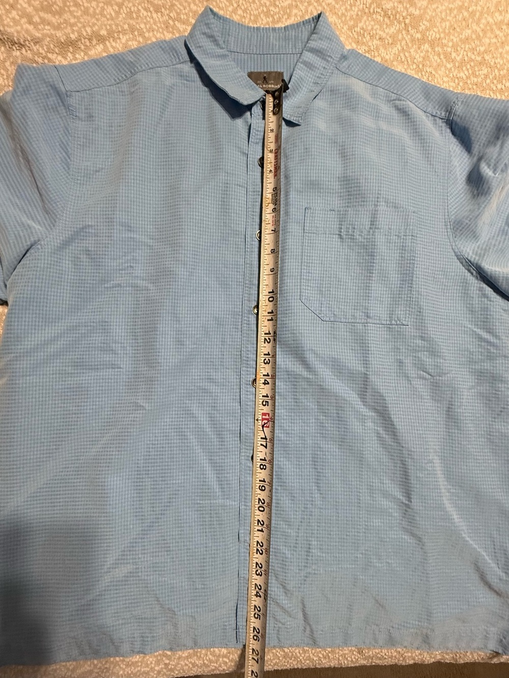 Royal Robbins Light Blue Short-Sleeve Button-Down Shirt - Picture 5 of 7